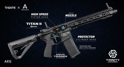 TRINITY ARMAMENT GA-TA01 AEG fusil airsoft haute performance avec tête de piston rapide