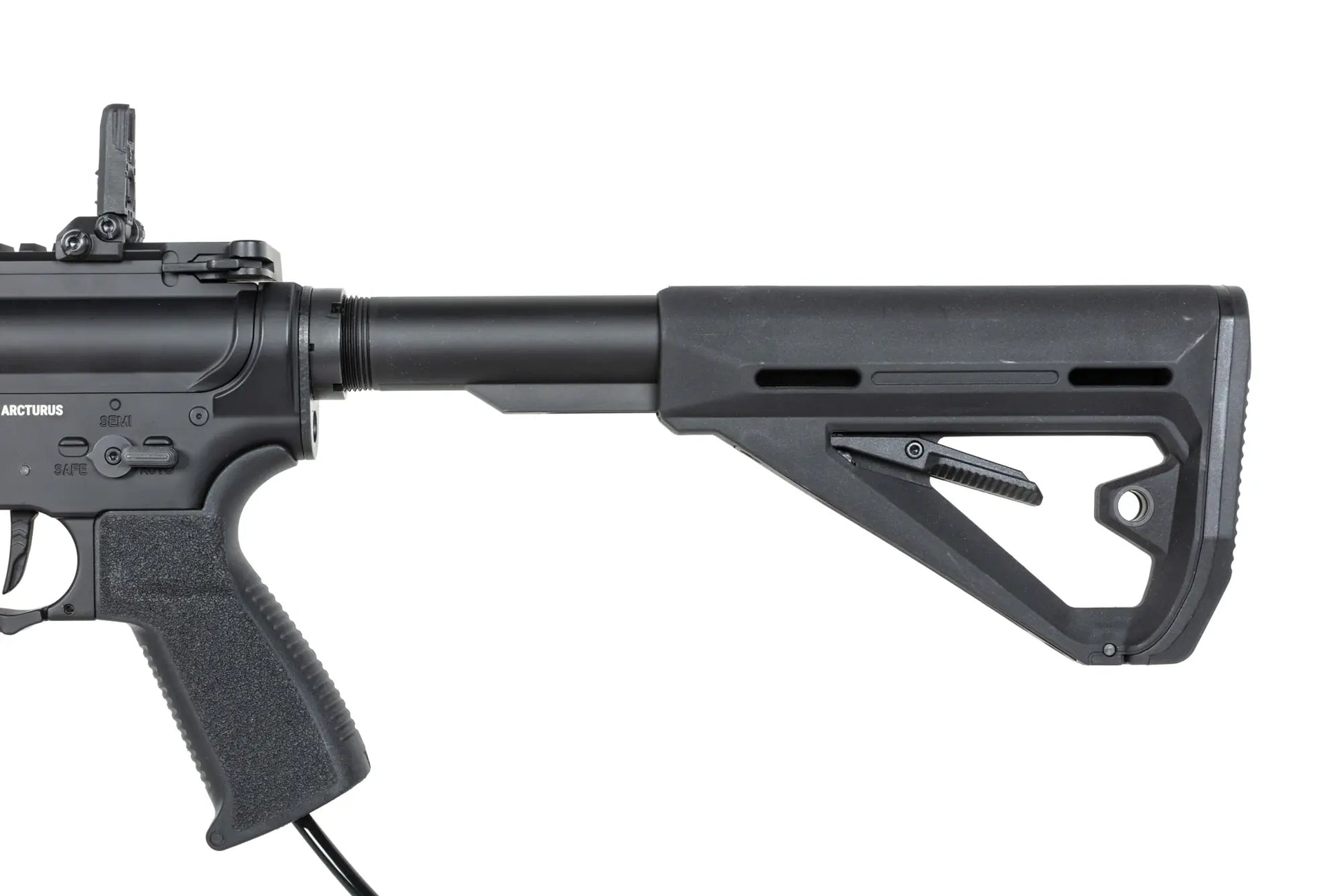 Crosse réglable noire pour arme TRINITY ARMAMENT GA-TA01P avec poignée texturée