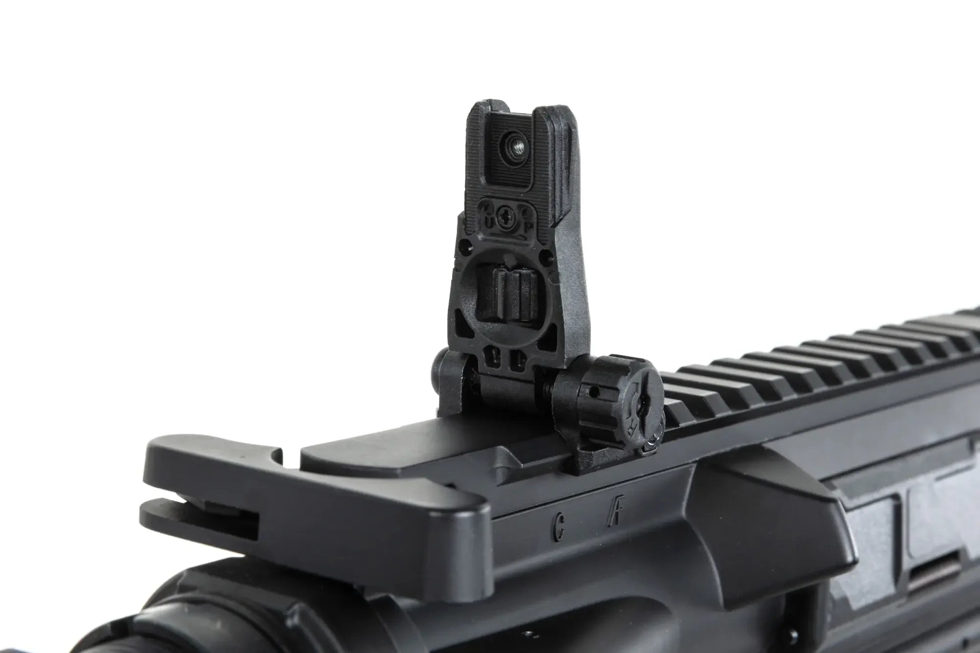 Viseur arrière rabattable TRINITY ARMAMENT GA-TA03 pour AEG noir avec réglage précis