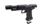 EMG TTI combat master airsoft pistol with black tactical design and extended magazine