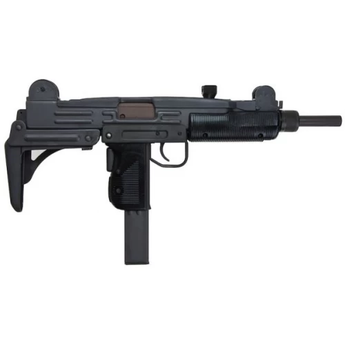 NORTHEAST AEG uzi airsoft gun with black folding stock and extended magazine