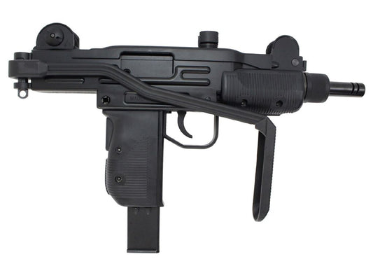KWC AEG uzi co2 submachine gun replica in black with folding stock and magazine