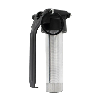 VALKEN grenade thunder metal explosion device with black safety lever and pin against black background