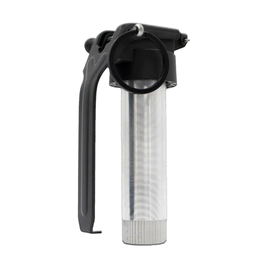 VALKEN grenade thunder metal explosion device with black safety lever and pin against black background