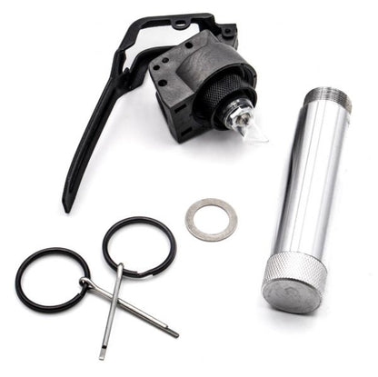 Valken grenade thunder explosive device with black lever, silver cylindrical body, and metal pins