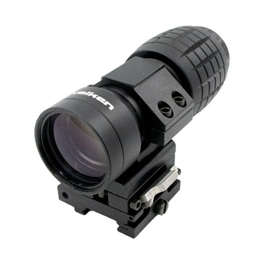 VALKEN black 3x magnifier scope accessory with mounting bracket for enhanced targeting