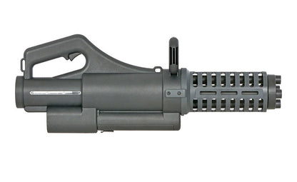 WELL PRO MINIGUN AIRSOFT AEG in black with detailed barrel and ergonomic handle design