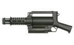 WELL PRO MINIGUN AIRSOFT AEG with black tactical design and integrated carry handle