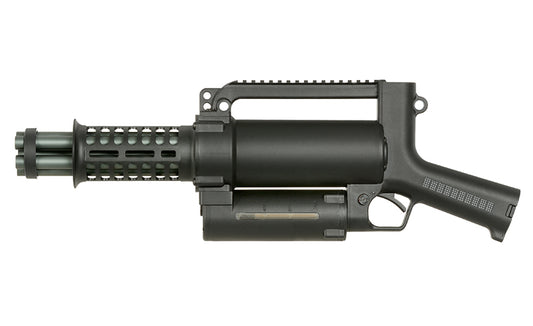 WELL PRO MINIGUN AIRSOFT AEG with black tactical design and integrated carry handle